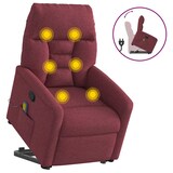 thumbnail of vidaXL Massagesessel mit Aufstehhilfe Weinrot Stoff