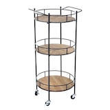 thumbnail of Servierwagen HWC-A43, Barwagen Teewagen, Tanne Holz massiv Vintage 100x50x43cm