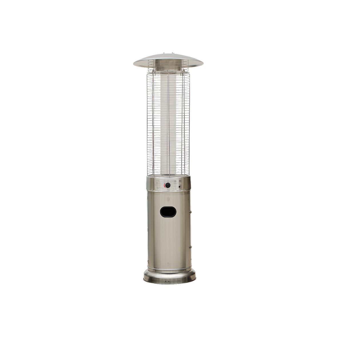 Flamme Round Riscaldatore a gas per terrazze da esterno 12500W Acciaio inox. Ideale per ristoranti e hotel.