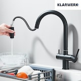 thumbnail of Jana | Torneira  de 3 vias premium preto mate |cozinha de osmose em aço inoxidável misturadora 360 °|Filtro 3 ligações arco alto