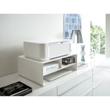 thumbnail of Yamazaki Druckerstation Druckerregal Druckertrolley Druckerschrank mit Rollen 48x19x37cm Metall weiß