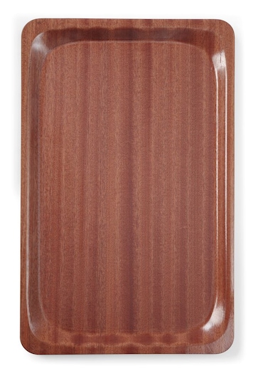 Bandeja de servicio imitación a madera, HENDI, GN 1/1, Caoba, 325x530mm