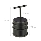 thumbnail of Relaxdays Türstopper mit Griff, Tür & Fenster, hoch, rund, Innenbereich, Gummi, Edelstahl Bodenpuffer, ∅7 cm, schwarz