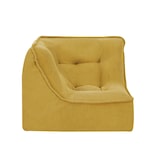 thumbnail of Divano componibile con pouf, tessuto, 260cm, 3 posti, giallo