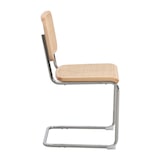 thumbnail of Chaise rétro avec pieds en métal et Cannage Naturel