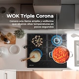 thumbnail of Placa de Gas EVVO V70 Glass, 4 quemadores con Wok, Encimera de cristal templado, Gas Natural/Butano