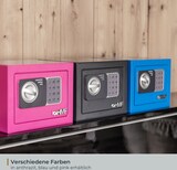 thumbnail of Möbeltresor Elektronikschloss, HMF 46126, 23 x 17 x 17 cm, Blau