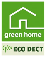 Ein Haus mit einem ECO DECT-Symbol.