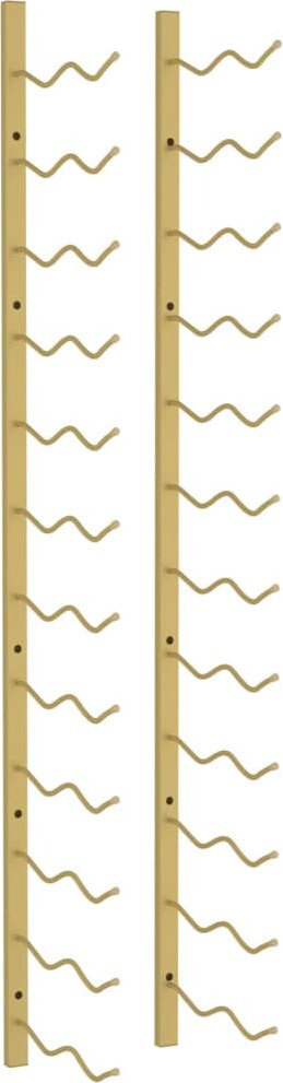 vidaXL Wand-Weinregal für 24 Flaschen Golden Eisen
