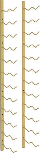 thumbnail of vidaXL Wand-Weinregal für 24 Flaschen Golden Eisen