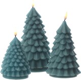 thumbnail of LED Kerze Tannenbaum Weihnachtsbaum Echtwachs flackernd H: 16cm grün