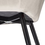 thumbnail of tectake Chaise Rembourrée aspect velours Dossier ergonomique crème/noir - 403662