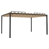 thumbnail of vidaXL Pergola mit Lamellendach 3x4 m Taupe Stoff und Aluminium