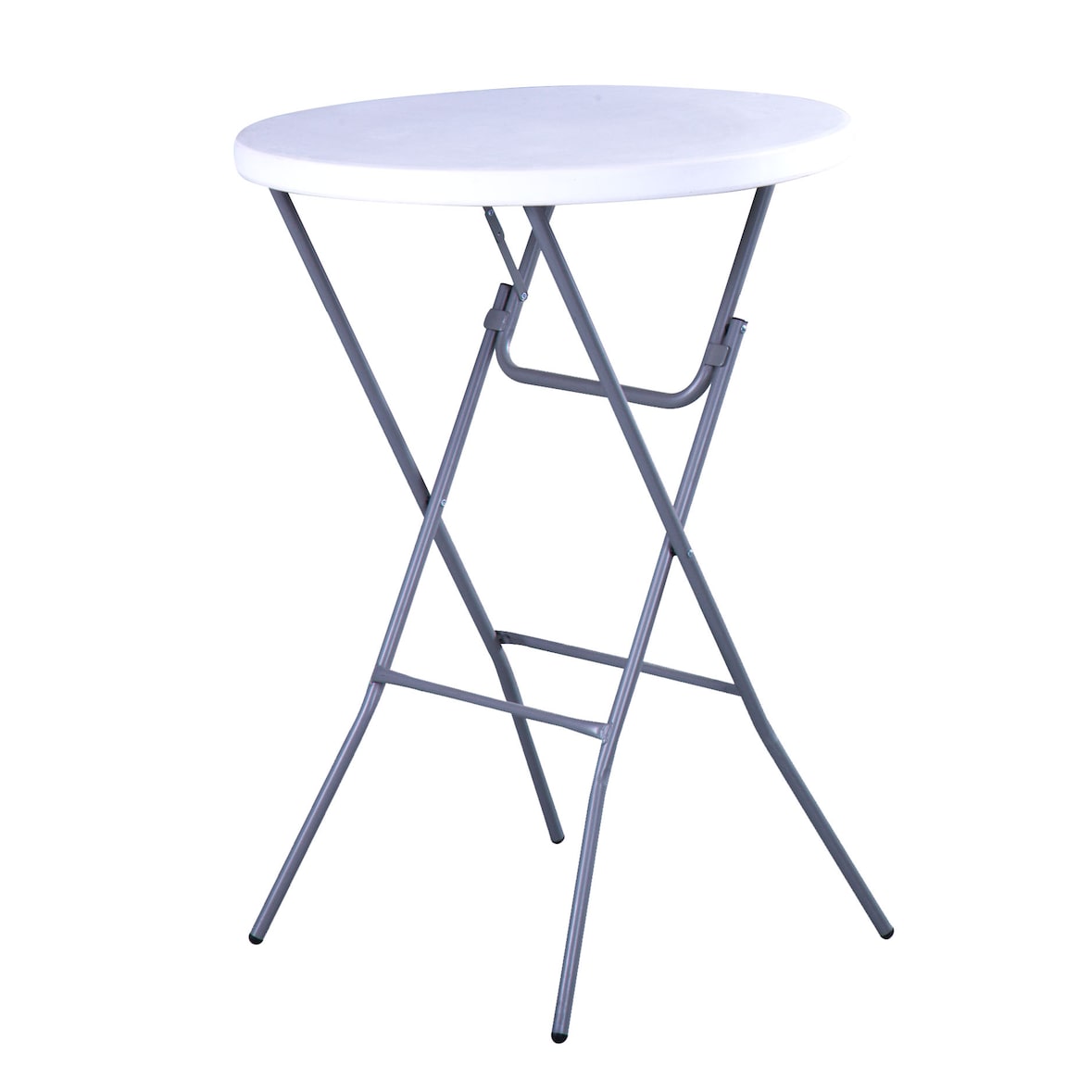 CATE Tavolo Catering Rotondo In Metallo E Abs Bianco Diametro 80 Pieghevole Per Ristorante Matrimonio colore Bianco