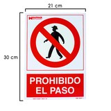 thumbnail of Cartel Prohibido El Paso 30x21 cm.