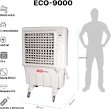 thumbnail of PARS EcoTech Climatizador evaporativo ECO-9000, caudal de 9.000m3/h REALES + lámpara UV