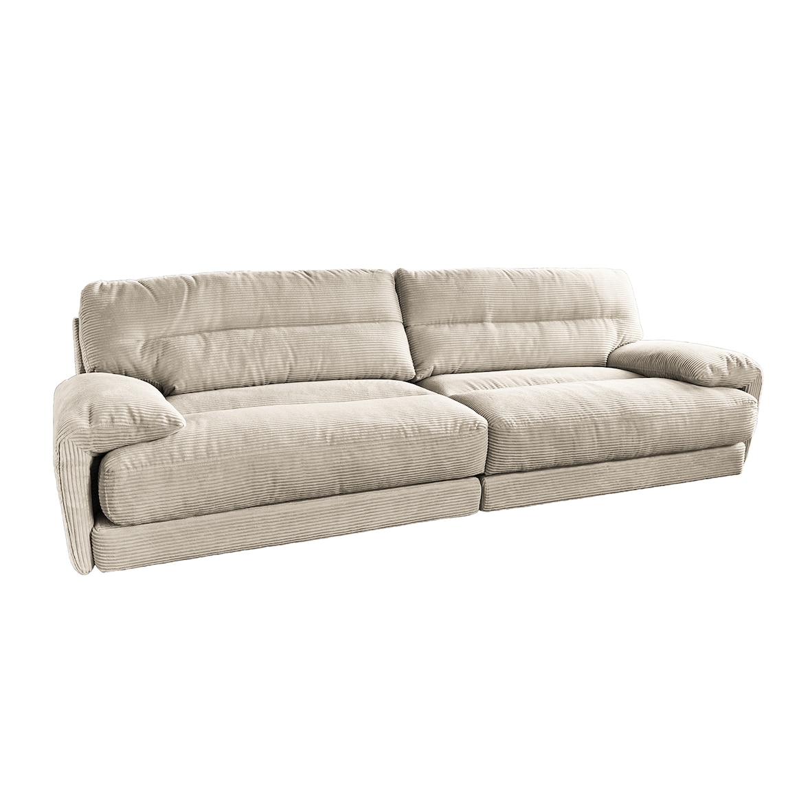 KAWOLA Sofa CINE XXL-Sofa 3-Sitzer Cord cremeweiß
