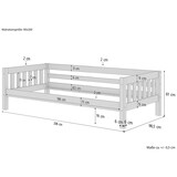 thumbnail of Gemütliches Kinderbett mit dreiseitiger Sicherung 90x200 cm Kiefer V-60.29-09 ohne Zubehör