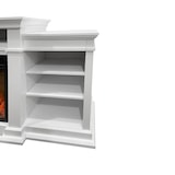 thumbnail of Elektrische haard vloerhaard BIDEN in wit hout L179 x D48 x H85