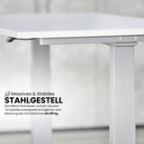 thumbnail of bümö elektrisch höhenverstellbarer Schreibtisch 160x80 cm in Ahorn, Gestell silber - Sitz & Stehschreibtisch mit Memoryfunktion, elektrischer