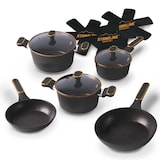 thumbnail of STONELINE® Roségold Kochgeschirr-Set 11-teilig mit Deckeln, beschichtete Töpfe & Pfannen
