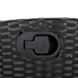 thumbnail of vidaXL Tuinstoel verstelbaar met voetensteun poly rattan zwart