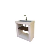 thumbnail of Módulo lava-louça ARTICIMENTOS CAPRICE mediterrânica - Módulo com lava-louça, produzido em betão pintado de bege e "ferrugem" - 85x51x90cm