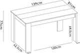 thumbnail of Dmora Fester-Tisch Censo, Mehrzweck-Esstisch, rechteckiger Tisch für die Küche oder das Esszimmer, 139 x 81 x 77 cm, Eiche