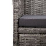 thumbnail of vidaXL 9-tlg. Garten-Essgruppe mit Kissen Grau Poly Rattan
