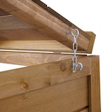 thumbnail of XL 2er-/4er-Mülltonnenverkleidung HWC-H74, Mülltonnenbox, erweiterbar 126x158x98cm Holz FSC® ~ braun