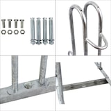 thumbnail of Fahrradständer für 6 Fahrräder höhenversetzt 210 x 75,5 cm Stahl feuerverzinkt grau 2x3 Bodenparker Reihenparker
