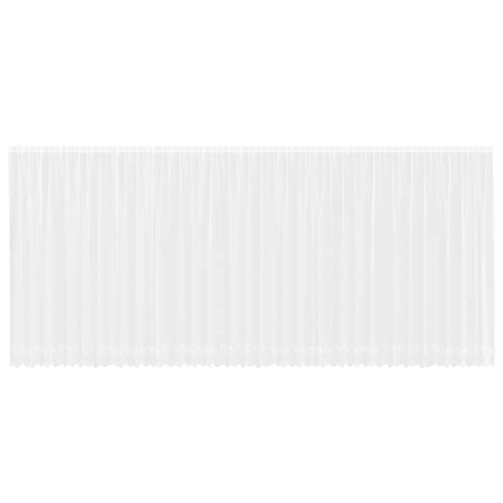 vidaXL Spitzenvorhang mit Vorhängen Weiß 900 x 240 cm Polyester