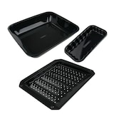 thumbnail of Set van 3 geëmailleerde stalen kookschalen: 40 x 34 cm, 21 x 12 cm, 28 x 33 cm FM Professional Barbecue
