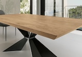 thumbnail of Stark Fester rechteckiger Tisch 200x100 cm mit Tischplatte aus Eichenfurnier natur und schwarzen Metallbeinen - Moderne Möbel