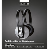 thumbnail of Stereo-Kopfhörer mit Kopfbügel 108 dB, 1,8 m, silber/schwarz