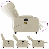 thumbnail of vidaXL Massagesessel Creme Kunstleder