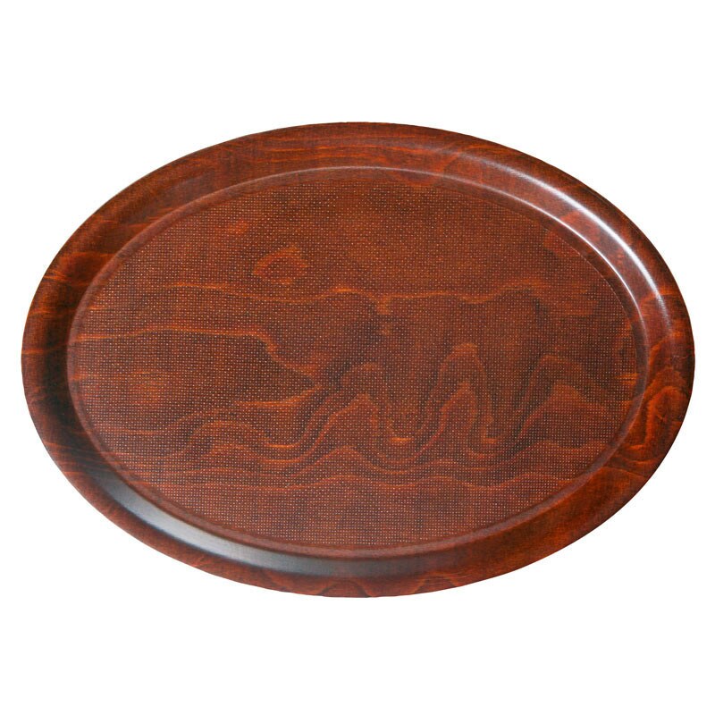 Plateau ovale - Surface antidérapante - 26 x 20 cm - Bois - Dbmark