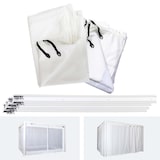 thumbnail of Zijwand voor pergola HWC-J32, set van 4 + muggengaas gazebo vervangende zijwand ~ 4x3m wit