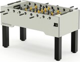 thumbnail of Sportime Tischkicker "Match", Black Guardian vs. Yellow Dragon, Weiß, Spielfeld Grau