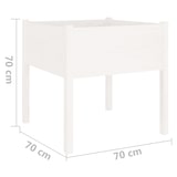 thumbnail of vidaXL Pflanzkübel Weiß 70x70x70 cm Massivholz Kiefer
