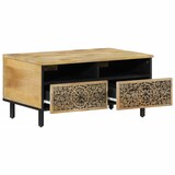 thumbnail of Mesa de centro de madera maciza mango 80x54x40 cm