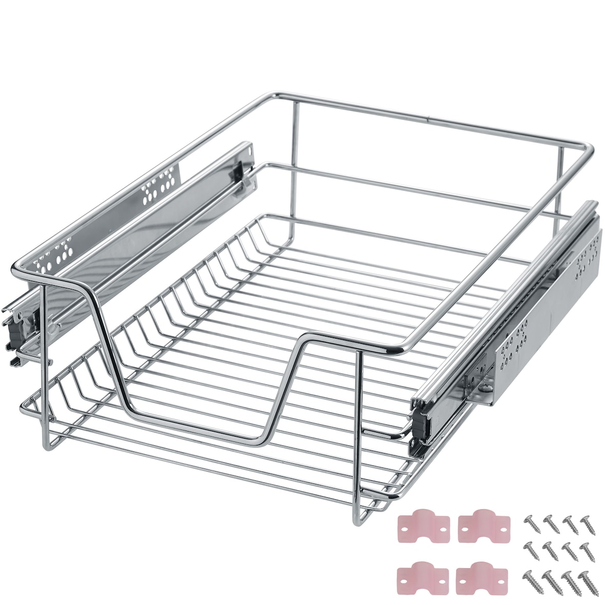 tectake cassetto telescopico per gli armadi di cucina e camera da letto - 40 cm - 402015