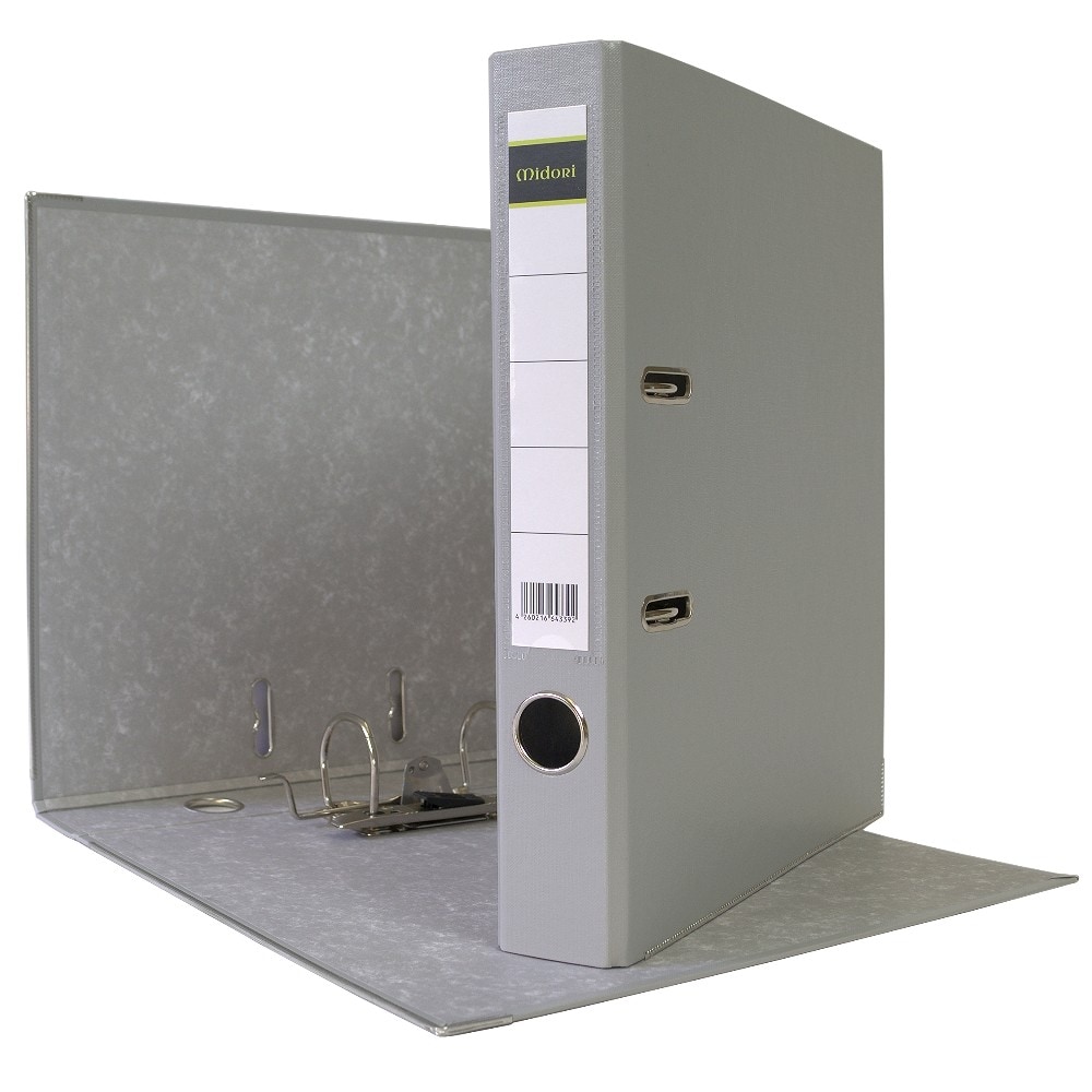 600 x Akten-Ordner PP A4 50 mm Grau Kunststoff Archiv Büroordner Ringordner