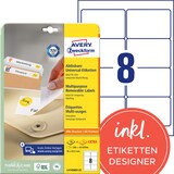 thumbnail of Avery Zweckform L4745REV-25 Universal-Etiketten, ablösbar, A4, 96 x 63,5 mm, 30 Bogen/240 Etiketten, weiß