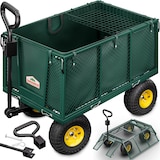 thumbnail of GARDEBRUK® Transportwagen 550kg Belastbar Profilräder Luftbereift Lenkachse Plane Bollerwagen Handwagen Gartenwagen