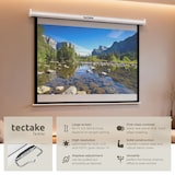 thumbnail of tectake Tela de projeção para projetor HDTV - 203 x 203 cm branco