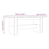 thumbnail of vidaXL Esstisch Grau Sonoma 180x90x76 cm Holzwerkstoff