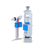 thumbnail of Belvit WC Spülventil 3/8" Anschluss seitlich Verchromt Eco- Spültaste höhenverstellbar 290-410 mm