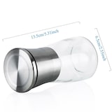 thumbnail of Intirilife 2er Set Gewürzmühle in SILBER TRANSPARENT - 13.5 x 6.5 cm - 2x Grinder Handmühle aus Glas und Edelstahl für die Küche