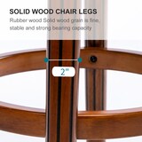 thumbnail of Barhocker Leder Massivholz Braun 96x55x55 cm mit Rückenlehne und 360 Grad Drehfunktion, gepolsterter Sitz, robustes Holzgestell